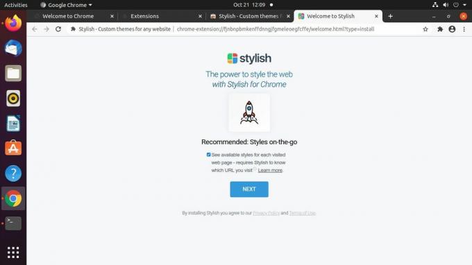 Установлен Google Chrome Stylish